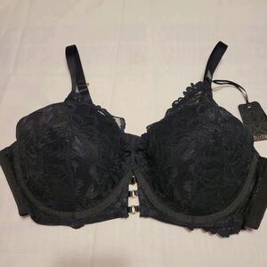 NWT City Chic Black Lace Bra Size 40DD Underwire Adjustable Straps